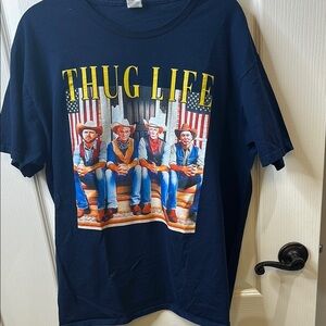 Navy Graphic T-Shirt Size L